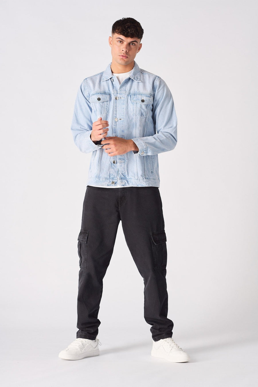 WESTERN DENIM JACKET - BLUE BLEACH - JMOJO - Men's Denim Jackets
