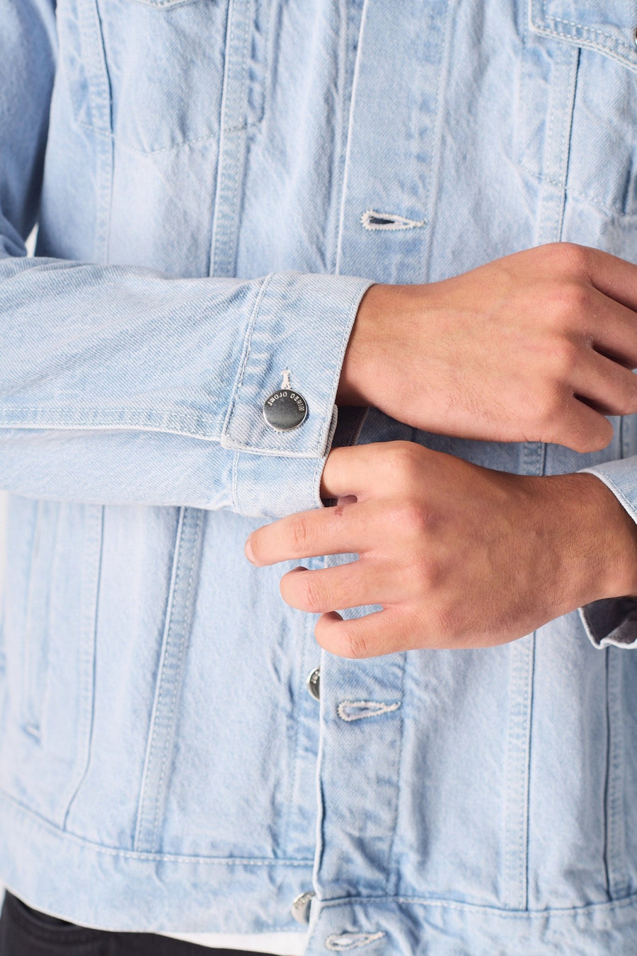 WESTERN DENIM JACKET - BLUE BLEACH - JMOJO - Men's Denim Jackets