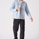 WESTERN DENIM JACKET - BLUE BLEACH - JMOJO - Men's Denim Jackets