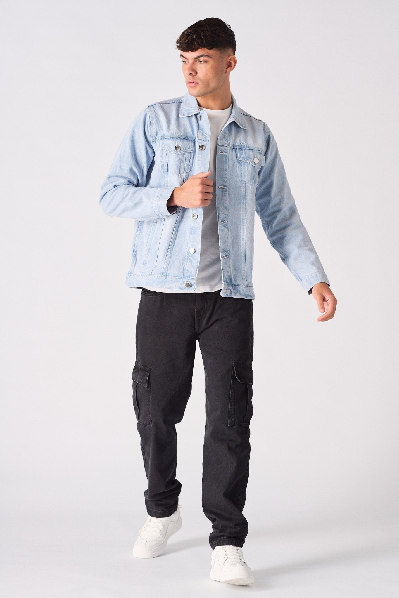 WESTERN DENIM JACKET - BLUE BLEACH - JMOJO - Men's Denim Jackets