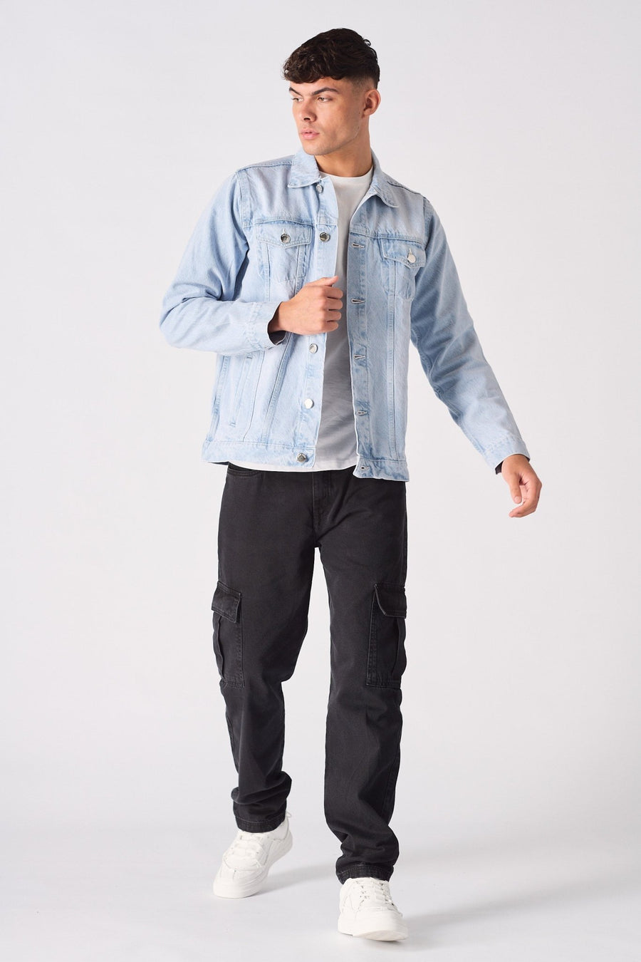 WESTERN DENIM JACKET - BLUE BLEACH - JMOJO - Men's Denim Jackets
