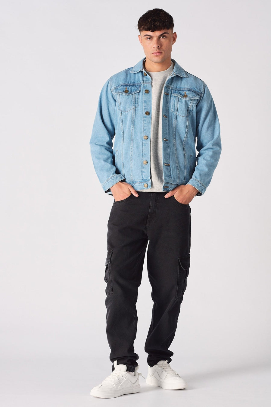 WESTERN DENIM JACKET - LIGHT BLUE - JMOJO - Men's Denim Jackets