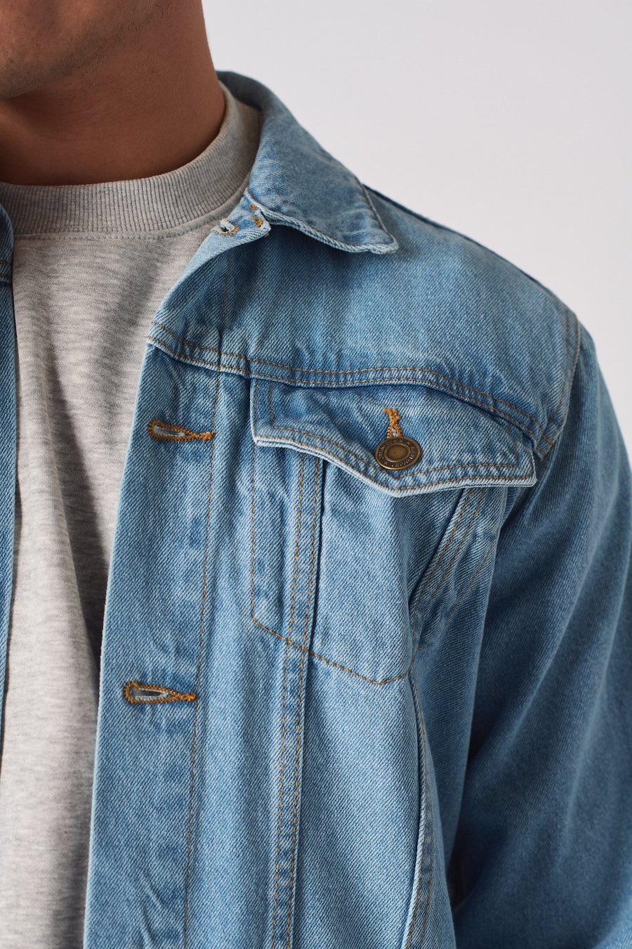 WESTERN DENIM JACKET - LIGHT BLUE - JMOJO - Men's Denim Jackets