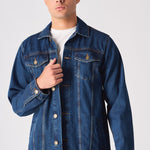 WESTERN DENIM JACKET - MID BLUE - JMOJO - Men's Denim Jackets