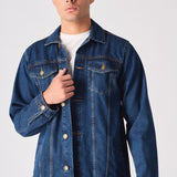 WESTERN DENIM JACKET - MID BLUE - JMOJO - Men's Denim Jackets