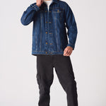 WESTERN DENIM JACKET - MID BLUE - JMOJO - Men's Denim Jackets