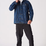 WESTERN DENIM JACKET - MID BLUE - JMOJO - Men's Denim Jackets