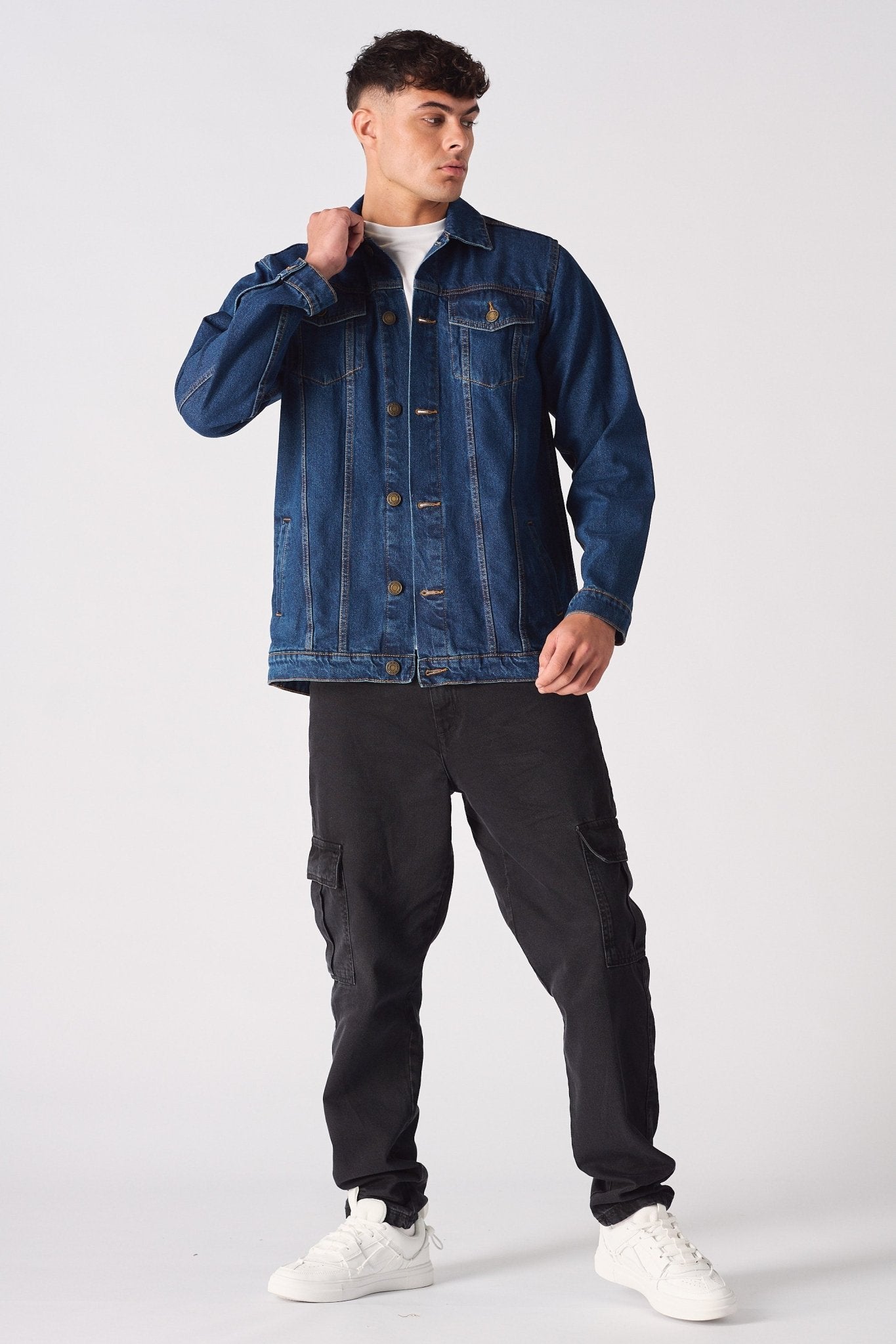 WESTERN DENIM JACKET - MID BLUE - JMOJO - Men's Denim Jackets