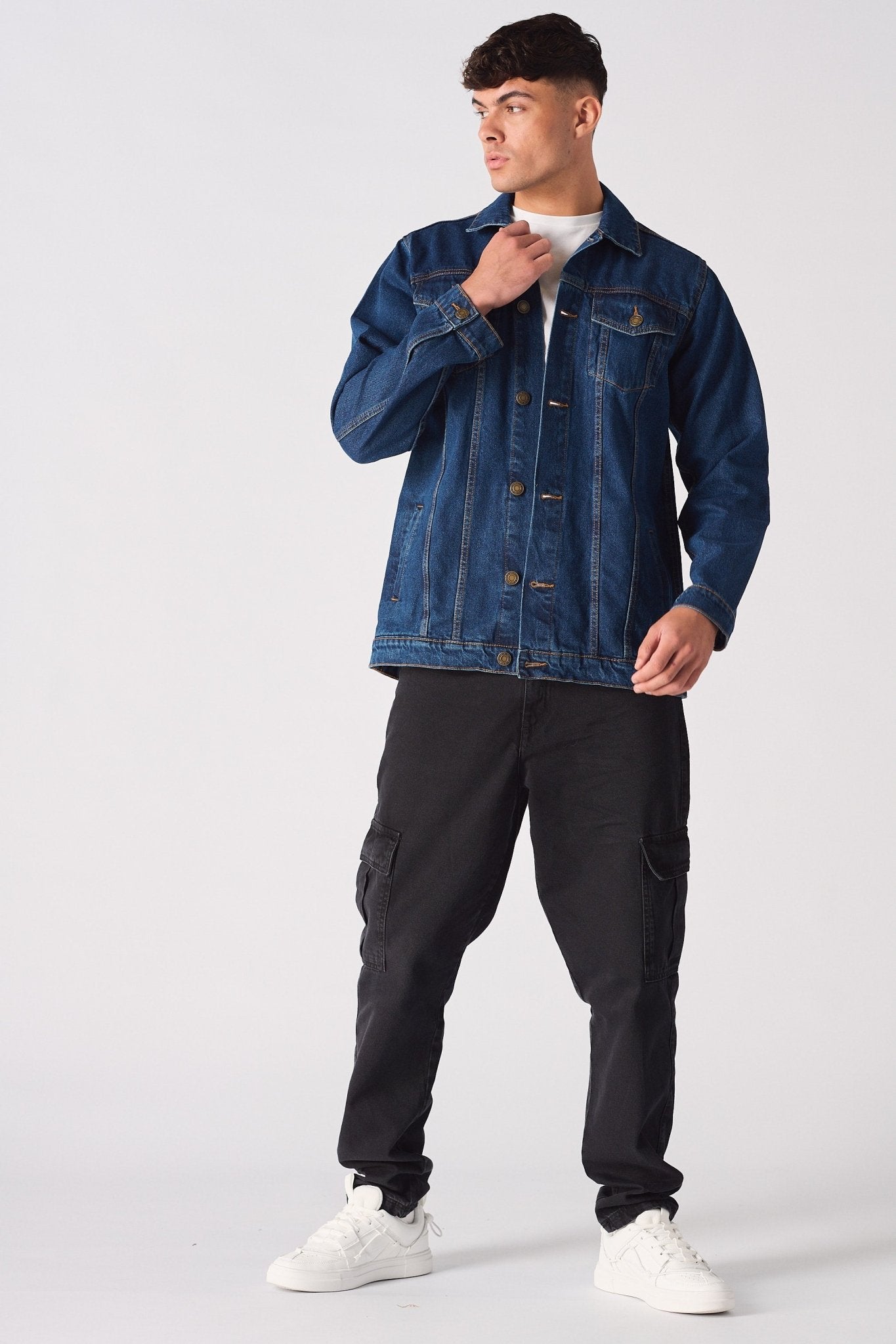 WESTERN DENIM JACKET - MID BLUE - JMOJO - Men's Denim Jackets