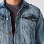 WESTERN DENIM JACKET - VINTAGE BLUE - JMOJO - Men's Denim Jackets