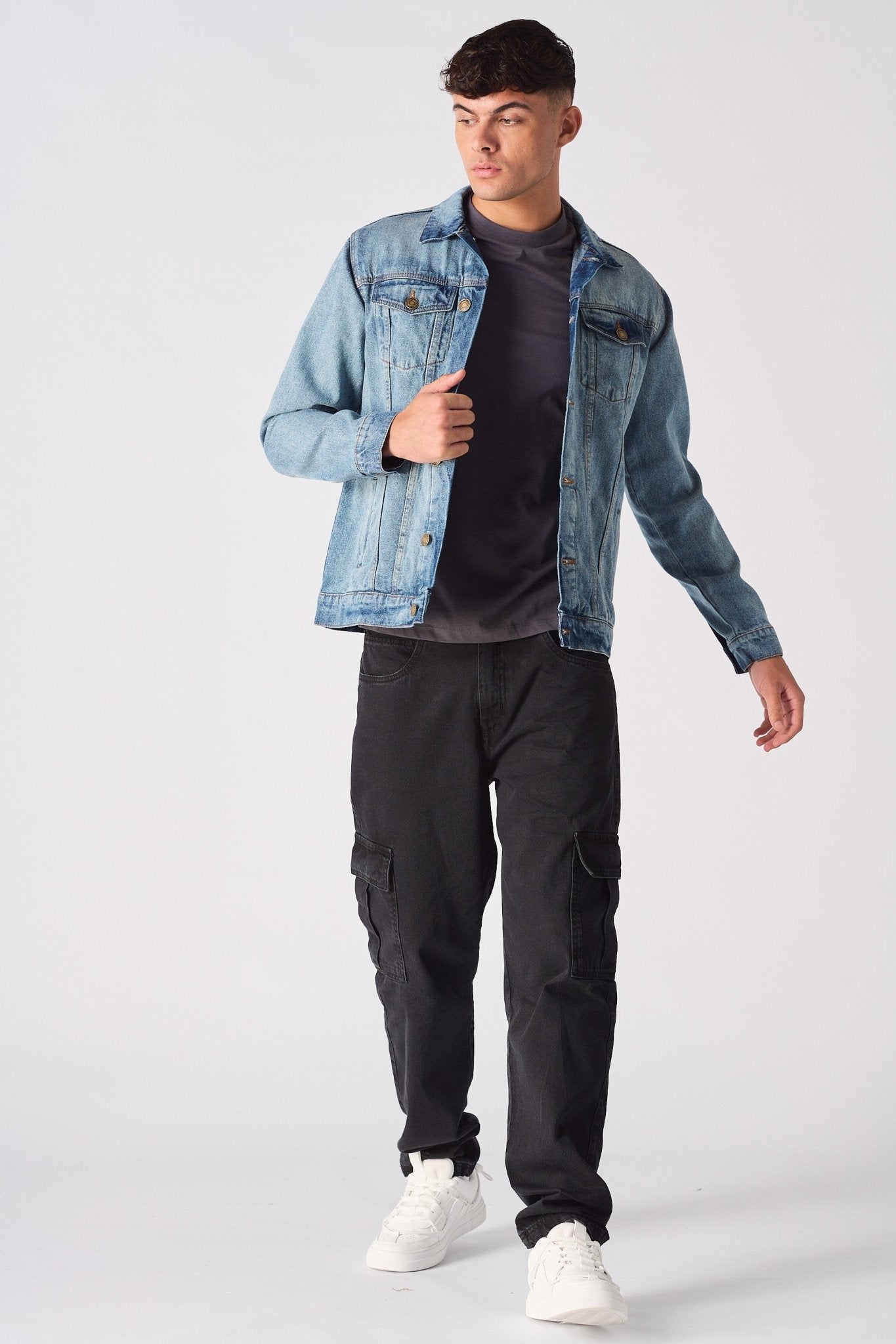 WESTERN DENIM JACKET - VINTAGE BLUE - JMOJO - Men's Denim Jackets