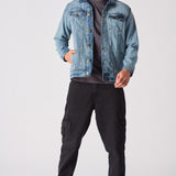 WESTERN DENIM JACKET - VINTAGE BLUE - JMOJO - Men's Denim Jackets