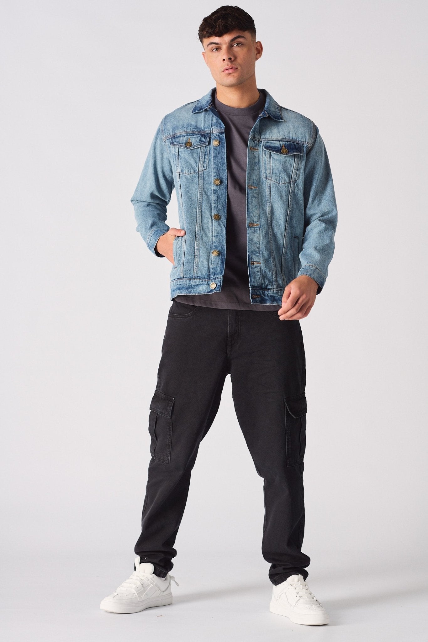 WESTERN DENIM JACKET - VINTAGE BLUE - JMOJO - Men's Denim Jackets
