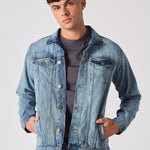 WESTERN DENIM JACKET - VINTAGE BLUE - JMOJO - Men's Denim Jackets