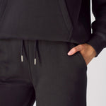 WIDE LEG CARGO JOGGERS - BLACK - JMOJO - Women's Wide Leg Cargo Joggers