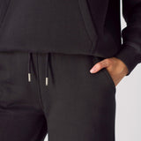 WIDE LEG CARGO JOGGERS - BLACK - JMOJO - Women's Wide Leg Cargo Joggers