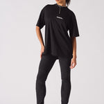 womens black biker jeans full front look styled outfit