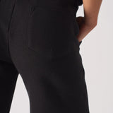 womens black shorts back patch pocket detail