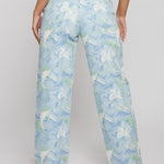 Back view of Womens Psychedelic Marble jeans with patch pockets