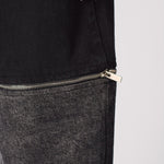 ZARIA 2 - in - 1 Detachable Wide Leg Jeans - Black Acid Wash - JMOJO - Women's Wide leg Jeans Detachable
