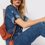 ZIP UP DENIM JUMPSUIT - BLUE ACID WASH - JMOJO - Women's Denim Jumpsuits