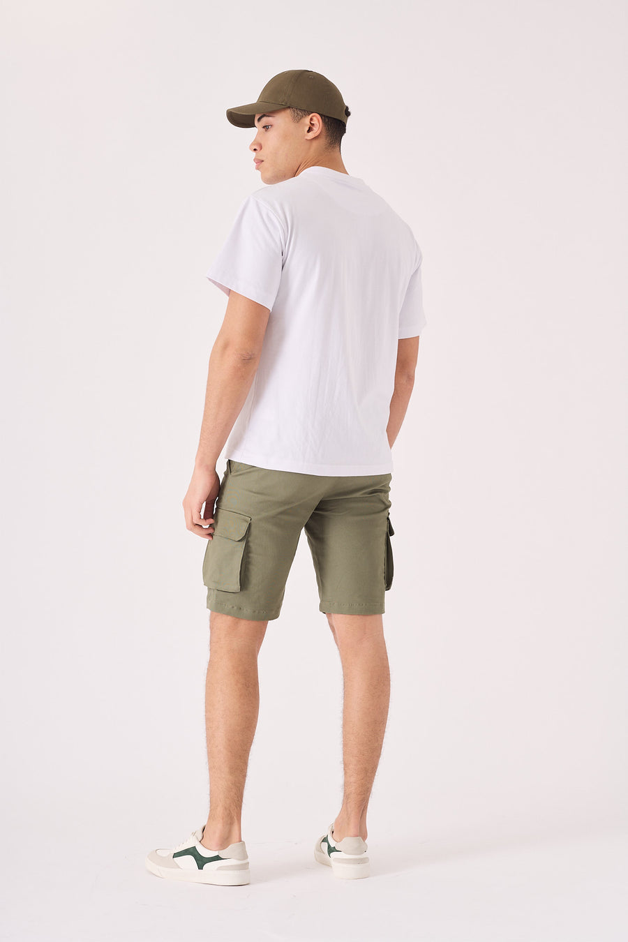 3D POCKET CARGO SHORTS - GREEN -  Men's Cargo Denim Shorts