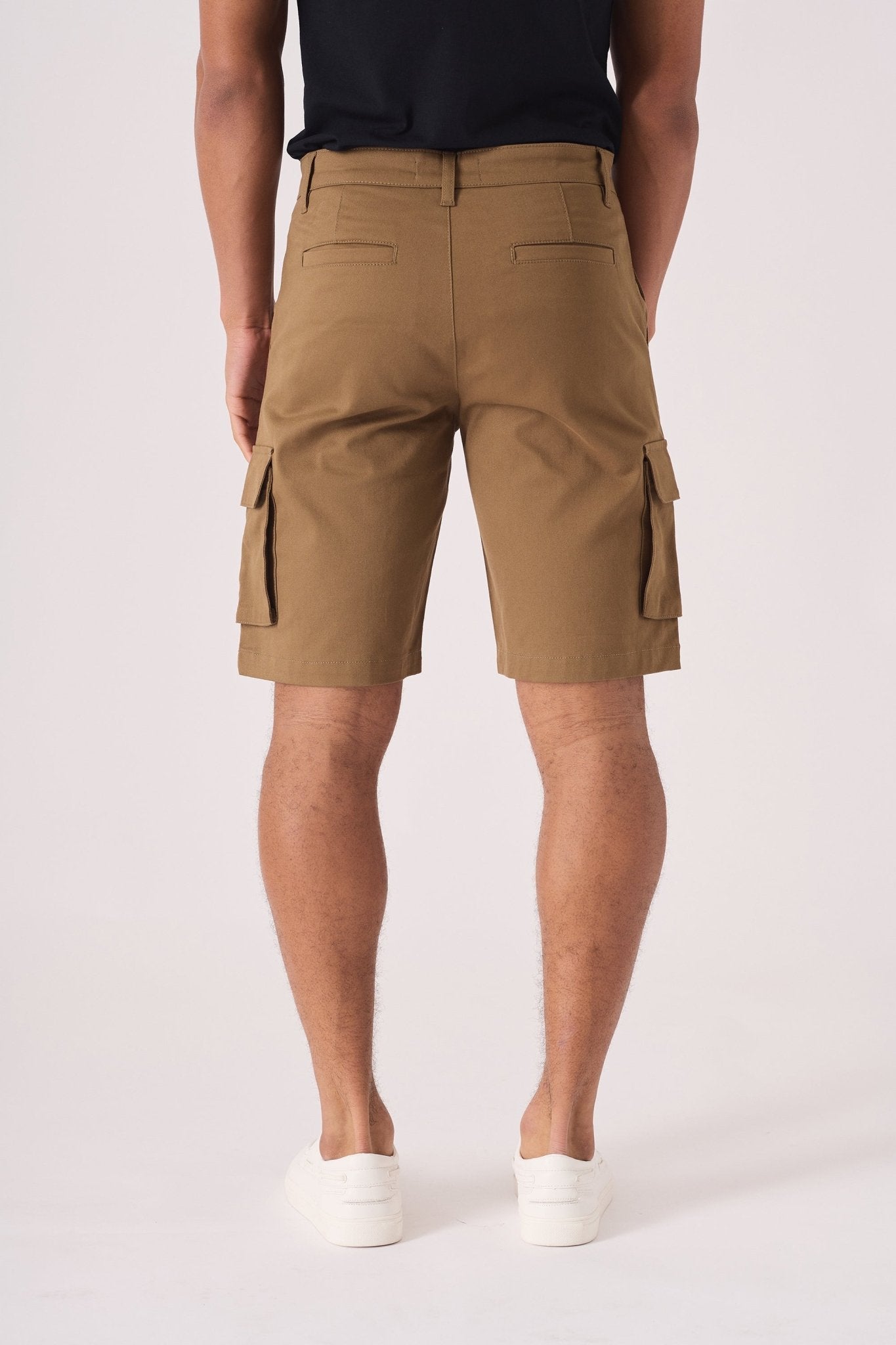 3D POCKET CARGO SHORTS - BROWN - JMOJO - Men's Cargo Denim Shorts