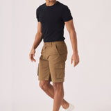 3D POCKET CARGO SHORTS - BROWN - JMOJO - Men's Cargo Denim Shorts