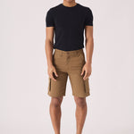 3D POCKET CARGO SHORTS - BROWN - JMOJO - Men's Cargo Denim Shorts