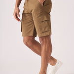 3D POCKET CARGO SHORTS - BROWN - JMOJO - Men's Cargo Denim Shorts