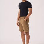 3D POCKET CARGO SHORTS - BROWN - JMOJO - Men's Cargo Denim Shorts