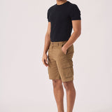 3D POCKET CARGO SHORTS - BROWN - JMOJO - Men's Cargo Denim Shorts