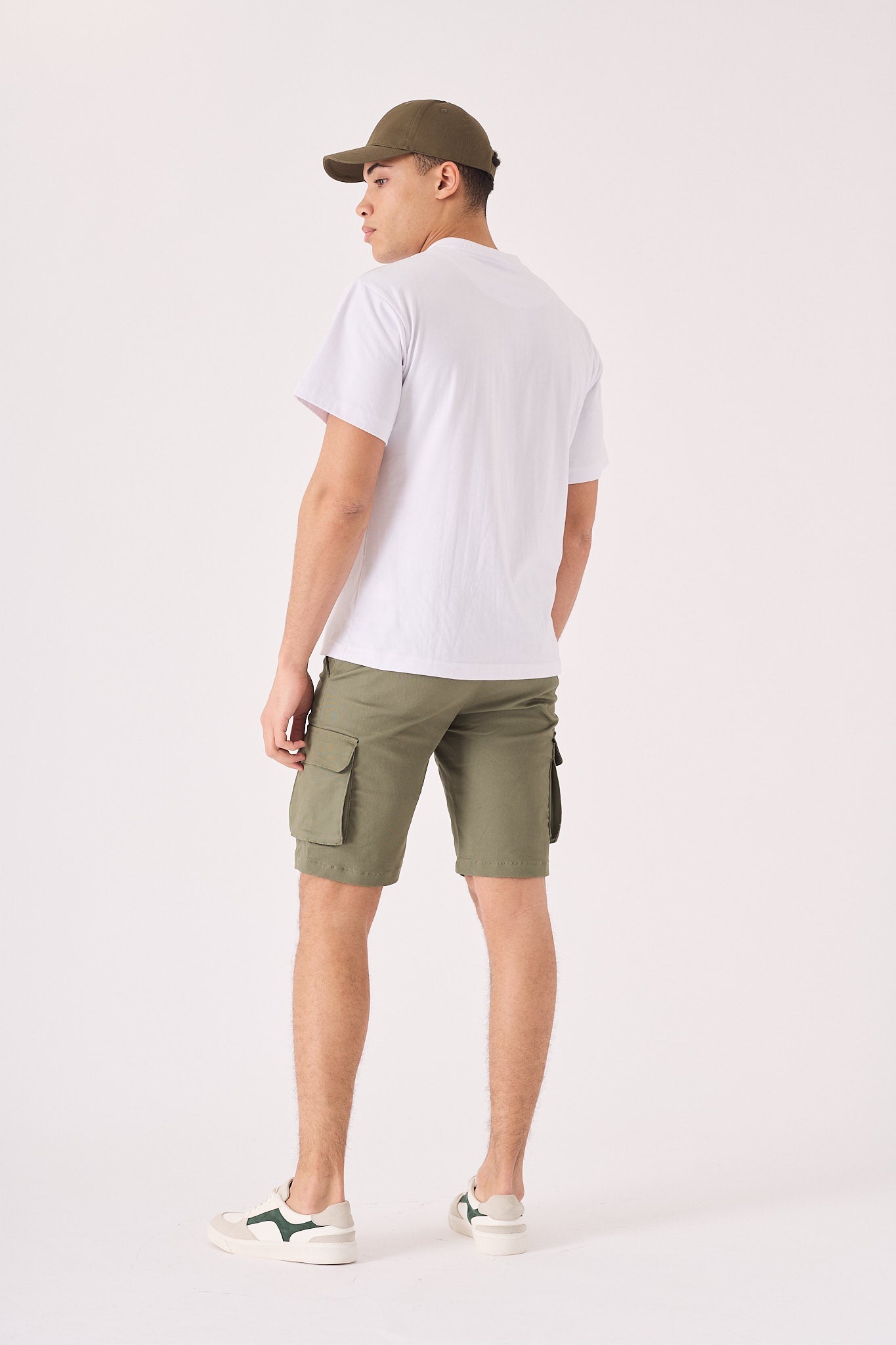 3D POCKET CARGO SHORTS - GREEN - JMOJO - Men's Cargo Denim Shorts