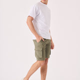 3D POCKET CARGO SHORTS - GREEN - JMOJO - Men's Cargo Denim Shorts