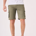 3D POCKET CARGO SHORTS - GREEN - JMOJO - Men's Cargo Denim Shorts