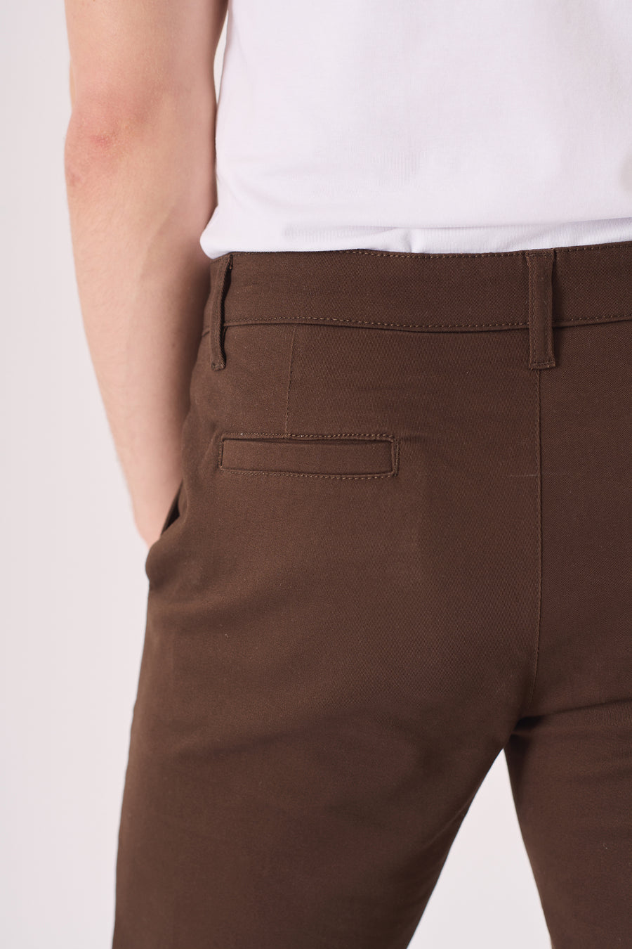COLBORNE Stretch Slim Fit Chino Shorts - Chocolate Brown -  Men's Chino Shorts