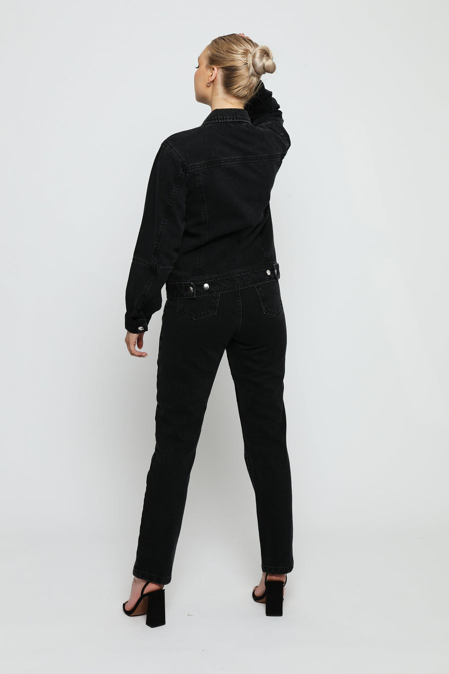 DENIM TRUCKER JACKET - BLACK WASH -  Women's Denim Jackets
