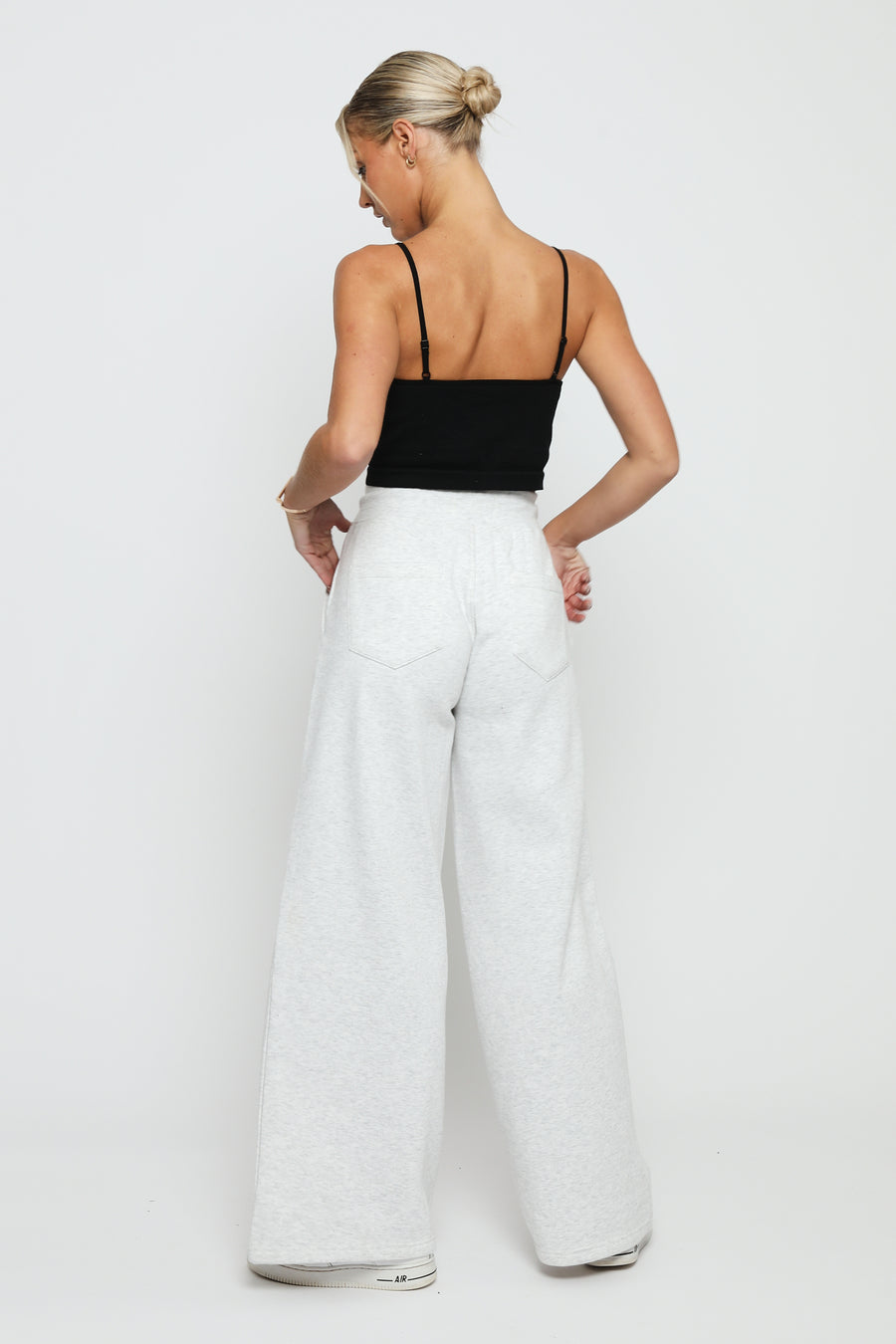 GREY MARL MOJO WIDE LEG  JOGGER -  Women's Wide Leg Joggers