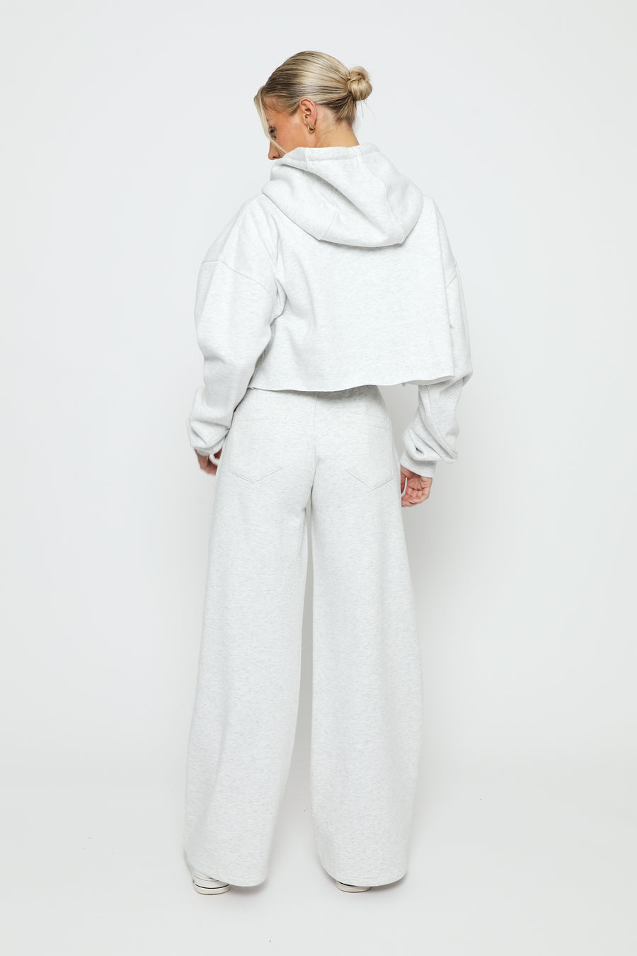 GREY MARL MOJO WIDE LEG  JOGGER -  Women's Wide Leg Joggers