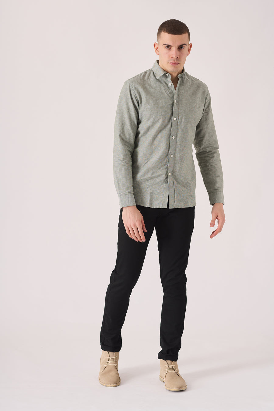 HADSON Stretch Slim Fit Chino Pants - Black -  Men's Chino Trousers
