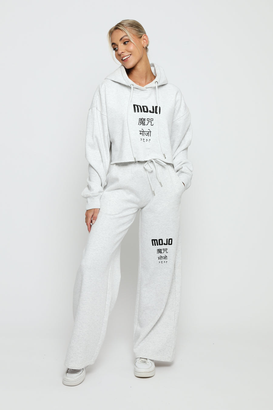 CROPPED HOODIE  - WHITE