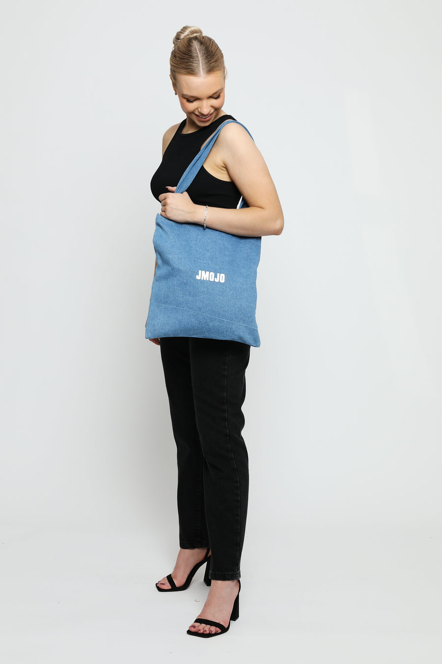 JMOJO DENIM LIGHT WASH TOTE BAG -  Tote Bags