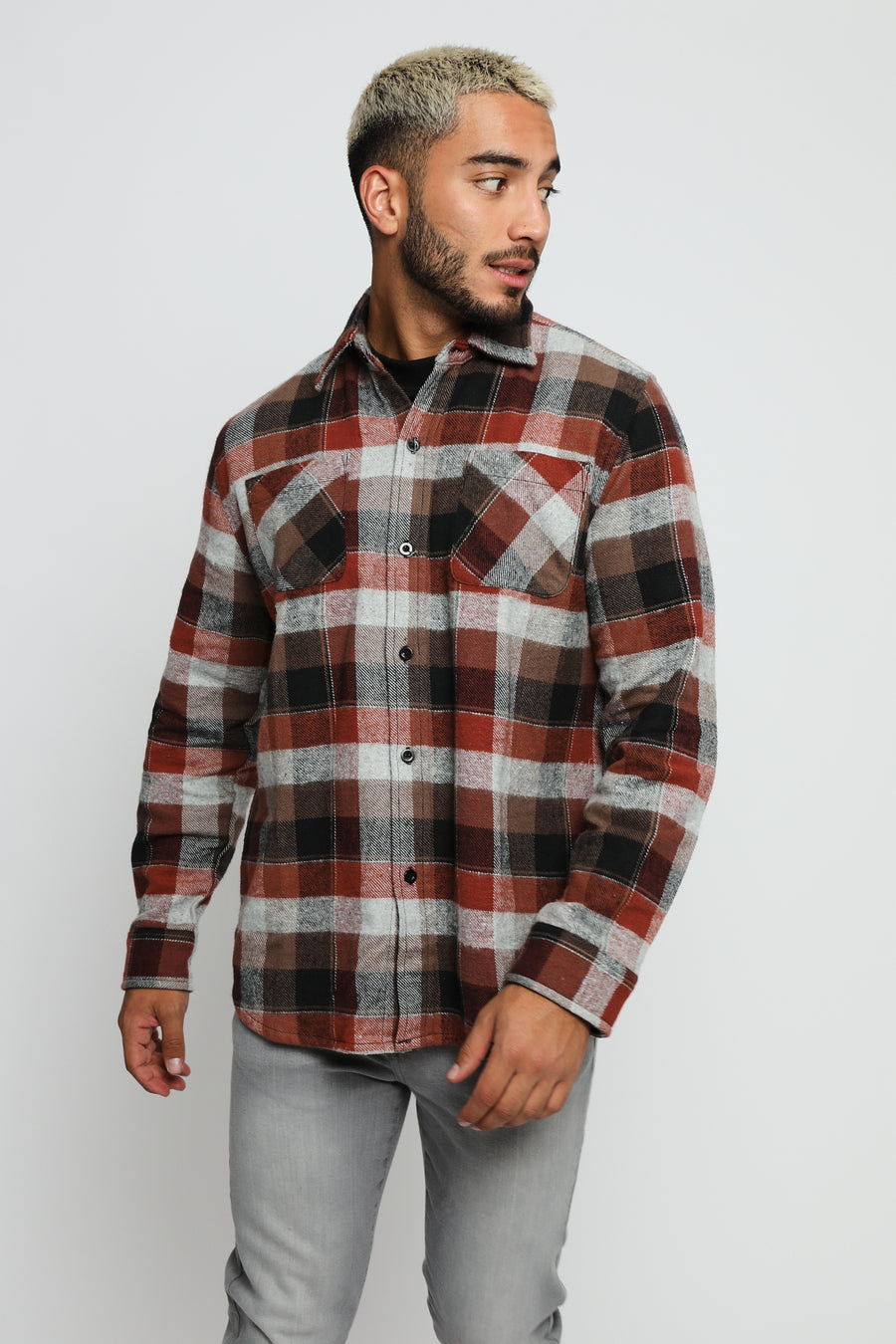 LUMBERJACK FLANNEL CHECK SHIRT - RED -  Men's Check Shirts