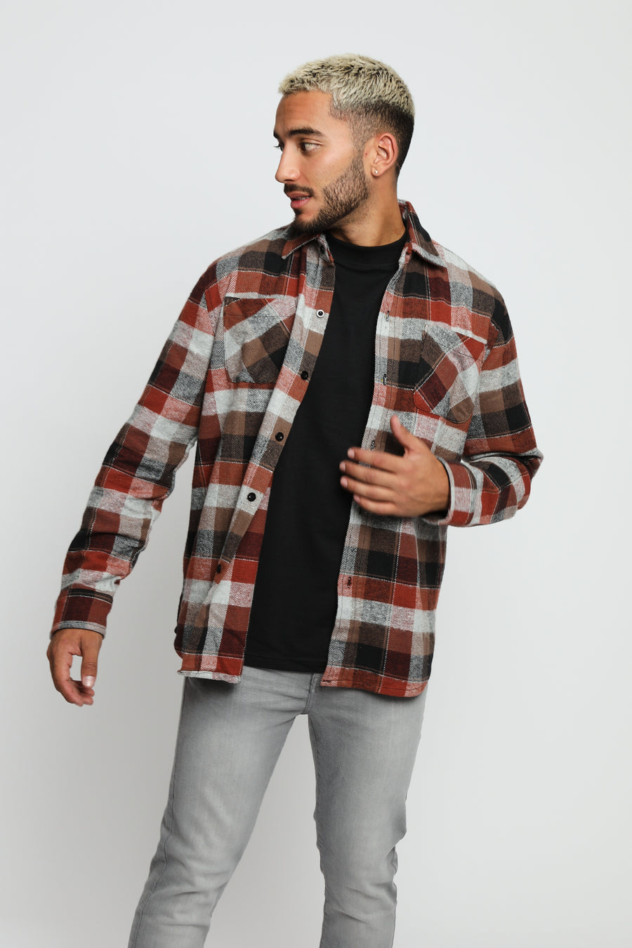 LUMBERJACK FLANNEL CHECK SHIRT - RED -  Men's Check Shirts