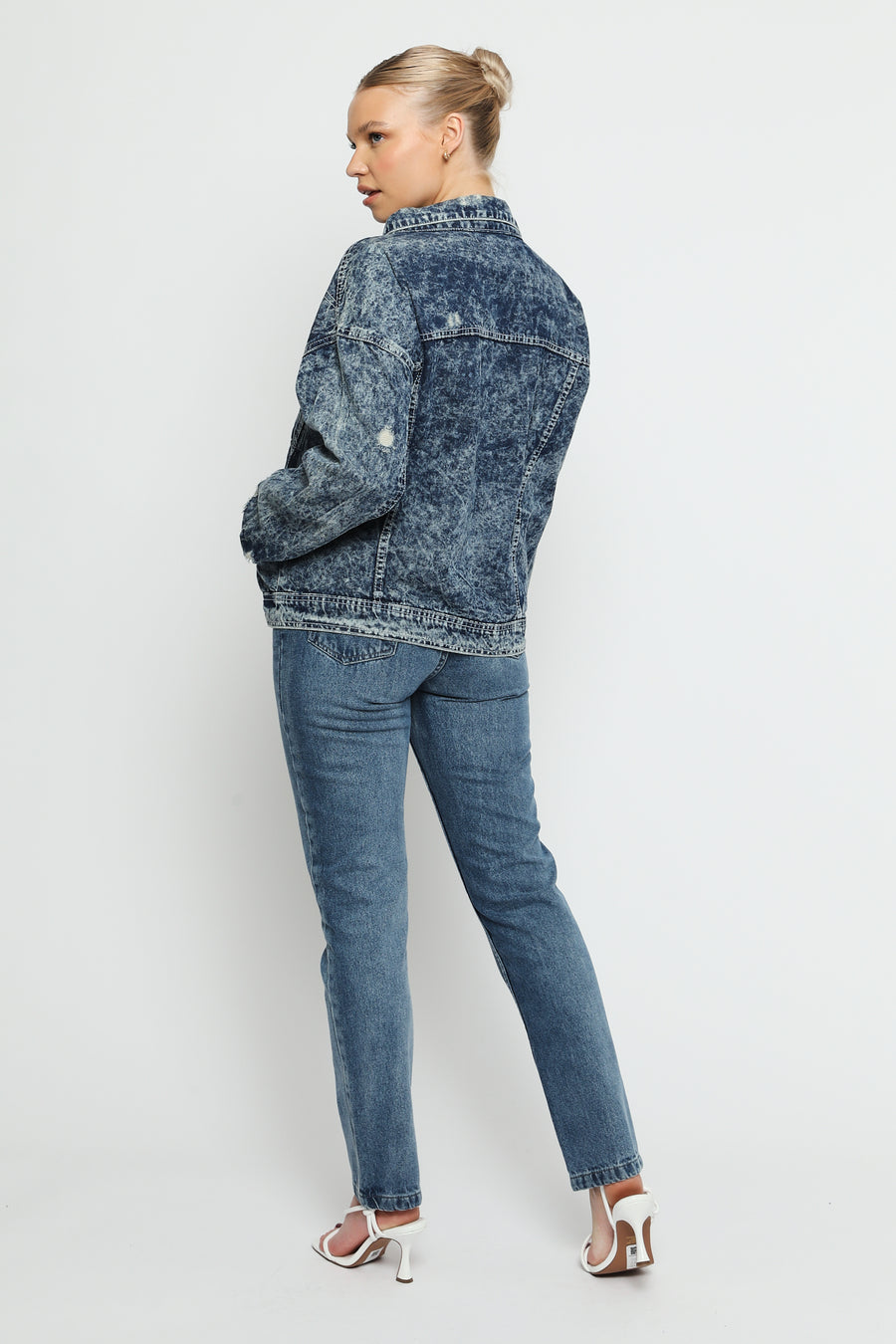 OVERSIZED DENIM JACKET - BLUE -  Women's Oversize denim Jacket