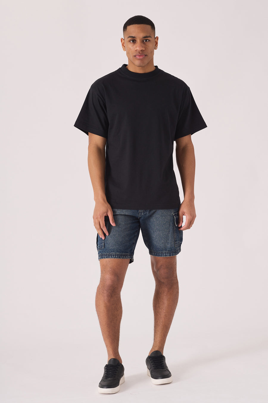 PREMIUM ESSENTIAL STRETCH T-SHIRT - BLACK -  Men's T-Shirt