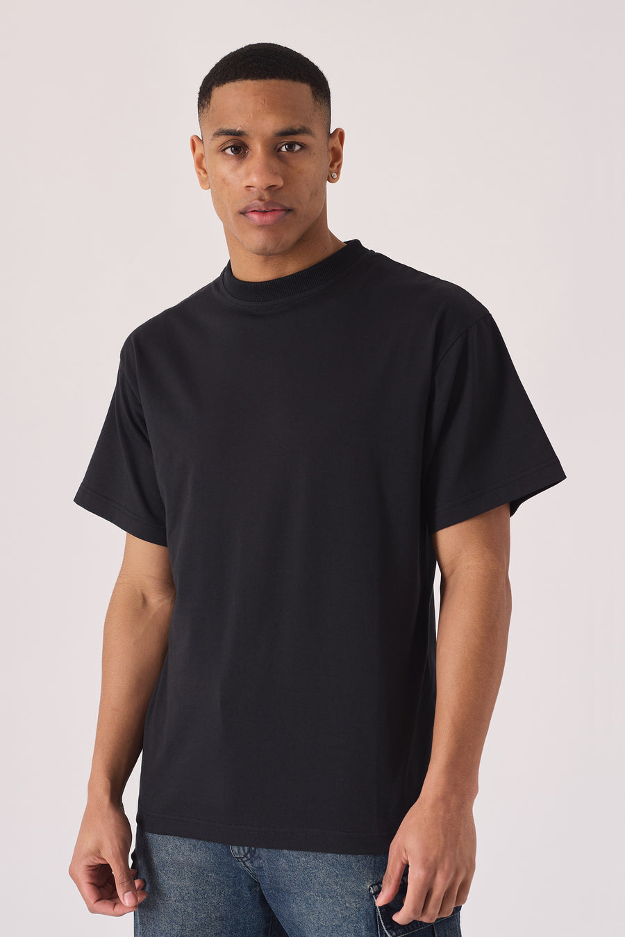 PREMIUM ESSENTIAL STRETCH T-SHIRT - BLACK -  Men's T-Shirt
