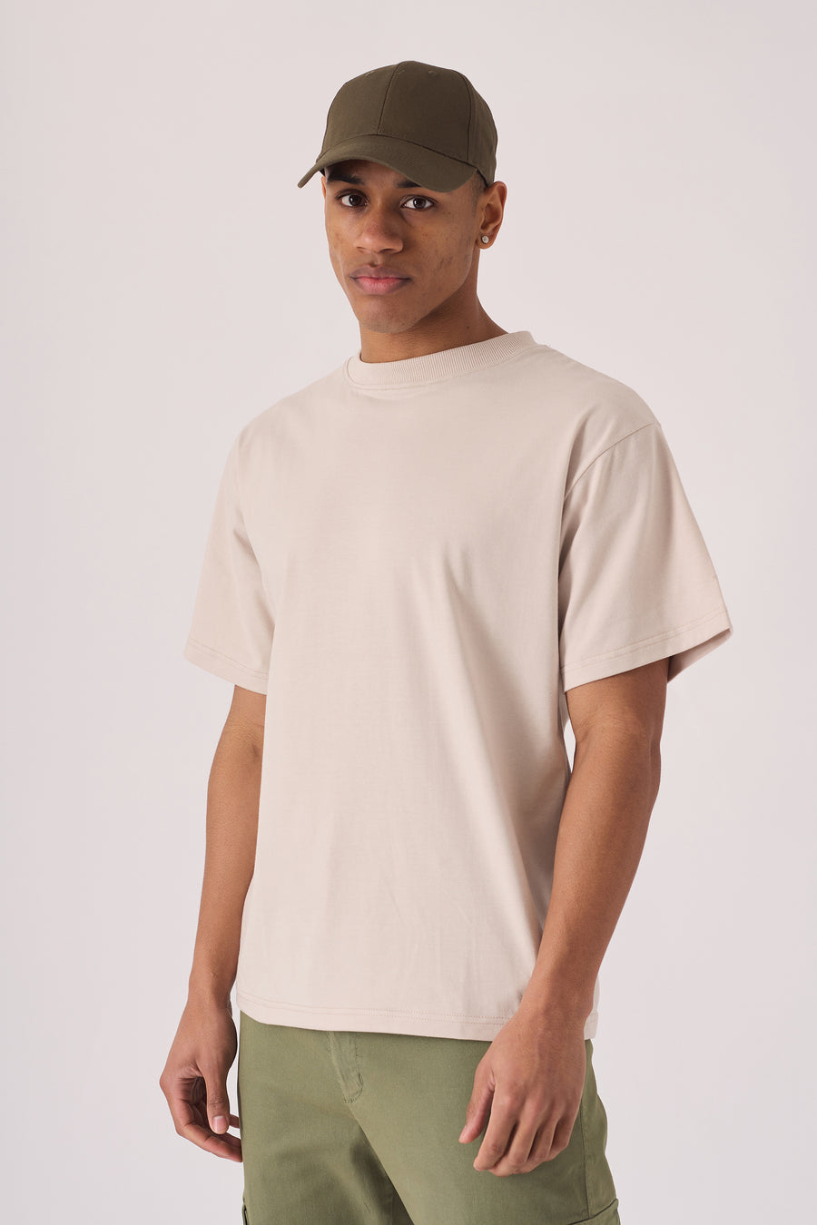 PREMIUM ESSENTIAL STRETCH T-SHIRT - STONE -  Men's T-Shirt