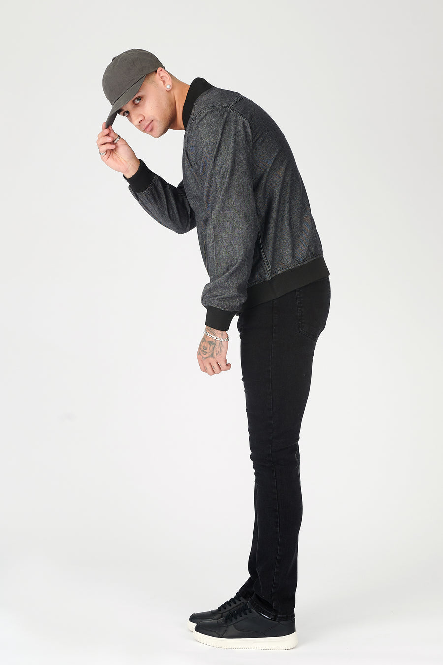 REGULAR FIT BOMBER JACKET - GREY -  Men's Bomber Jackets