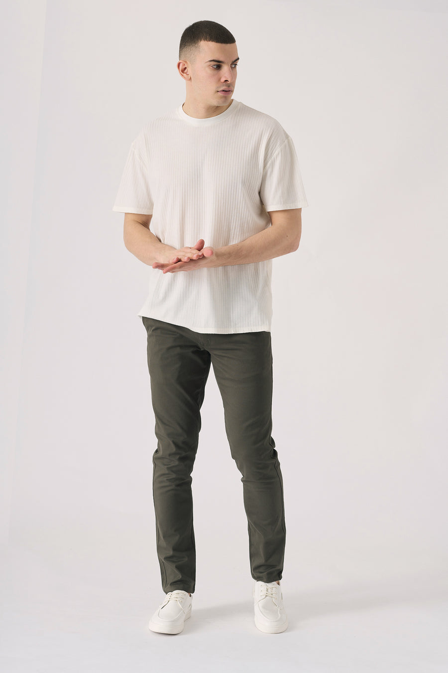 RYDELL Slim Fit Stretch Chino Pants - Dark Olive -  Men's Chino Trousers